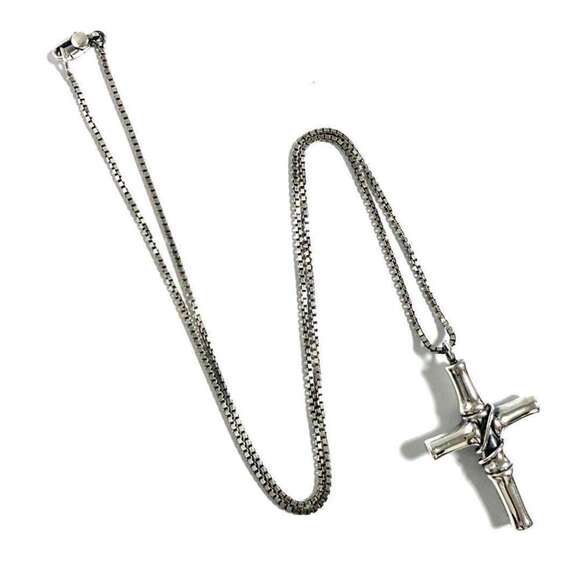 GUCCI Silver Bamboo Necklace - Picture 3 of 10